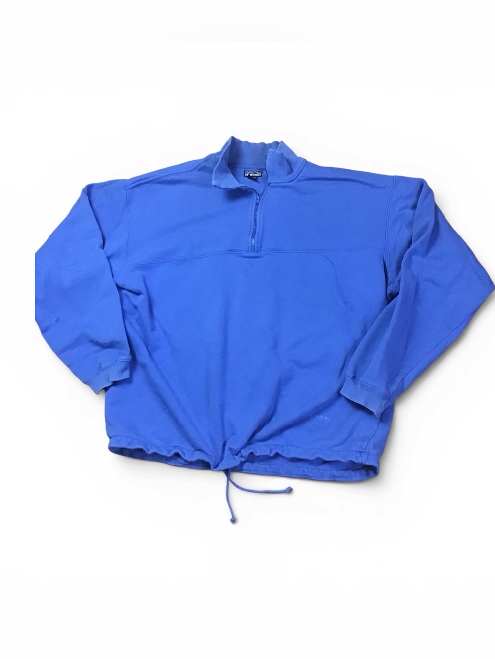 Patagonia Vintage 80s blue quarter-zip Sweatshirt with adjustable drawstring hem